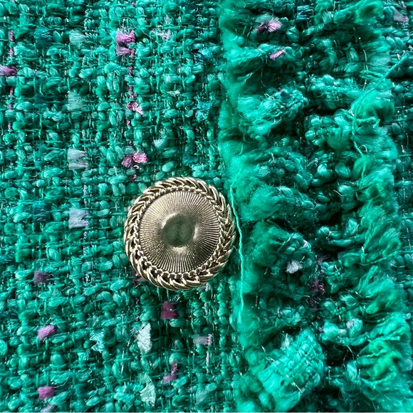 Lilly Pulitzer Ryner Boucle Kelly Green Tweed Midi Dress Size 8 - Picture 10 of 14